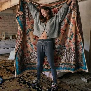 Free People Intimately Cozy All Day Harem Jogger Lounge Pants in Washed Black